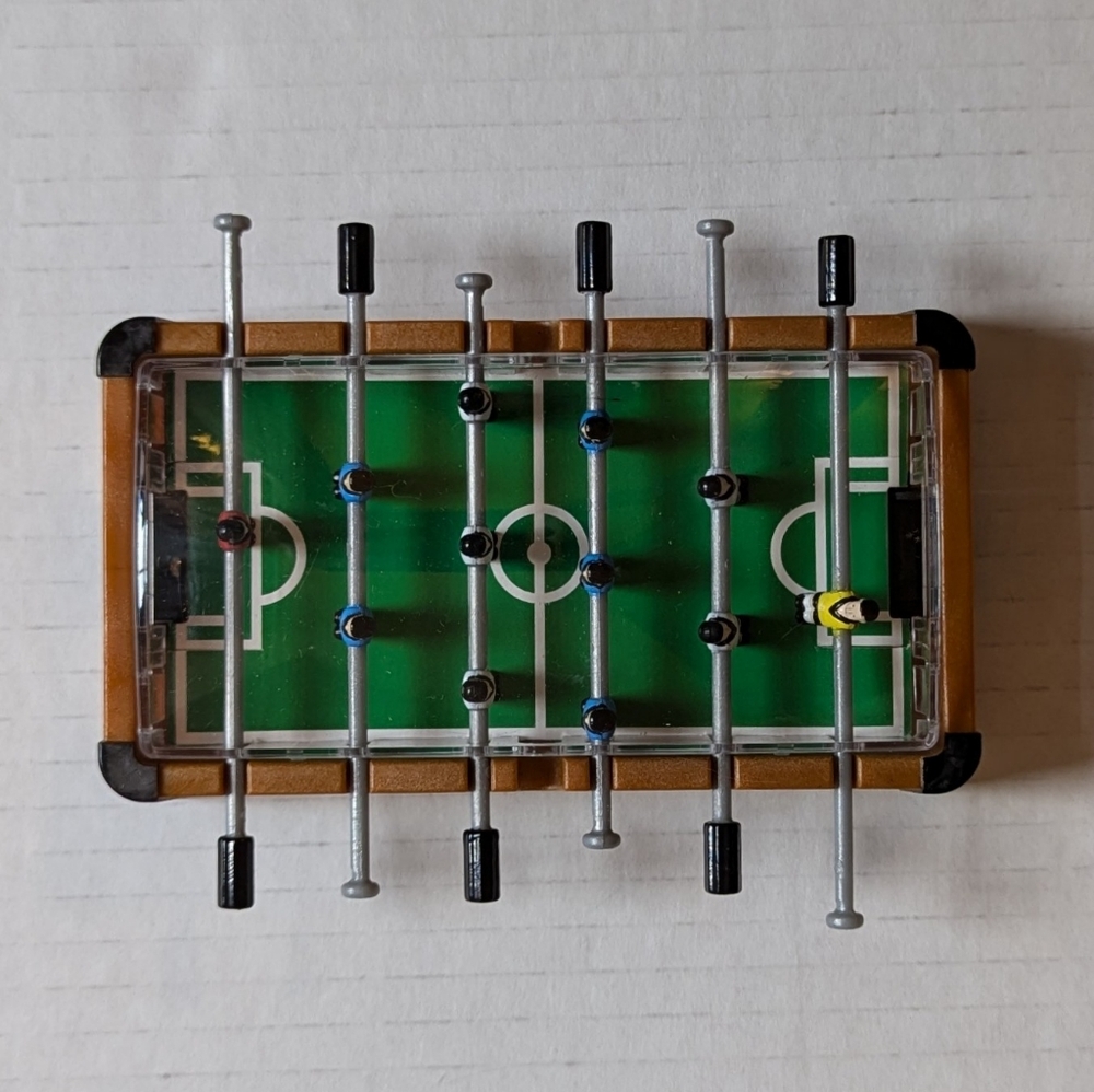 Basic Fun 1997 Take Along Mini Arcade Real Action Pocket Foosball VHTF RARE